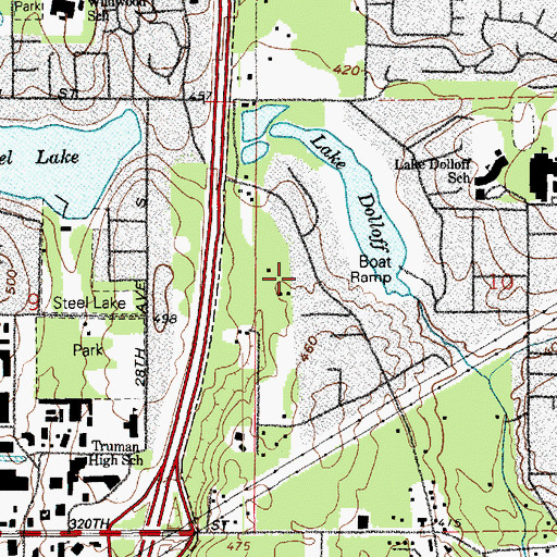 Topographic Map of Saint Nicholas Montessori School, WA