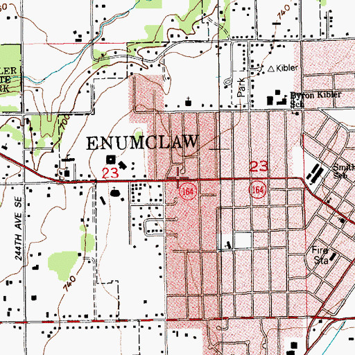 Topographic Map of Gateway Christian School, WA