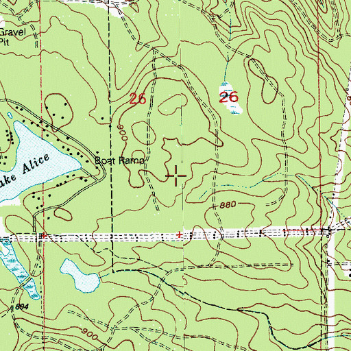 Topographic Map of Cascade View Elementary School, WA