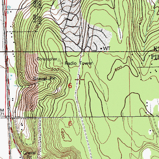 Topographic Map of Lakeland Hills Elementary School, WA