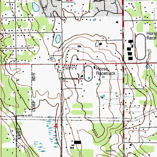 Topographic Map of Auburn Mountainview High School, WA