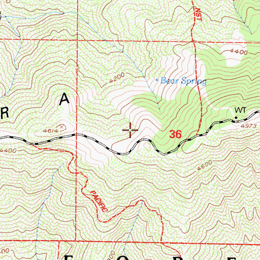 Topographic Map of Sierra Pelona, CA