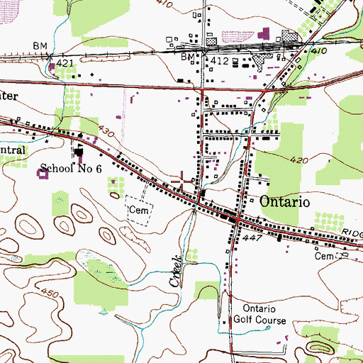 Topographic Map of First Baptist Church, NY