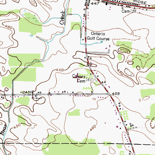 Topographic Map of Saint Mary's of the Lake Church, NY