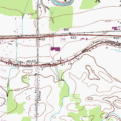 Topographic Map of Ontario Center Cemetery, NY