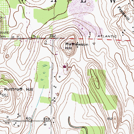 Topographic Map of Freewill Elementary School, NY