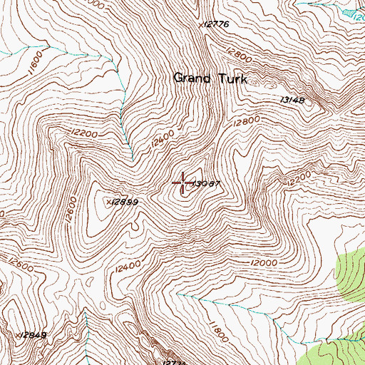 Topographic Map of Spencer Peak, CO