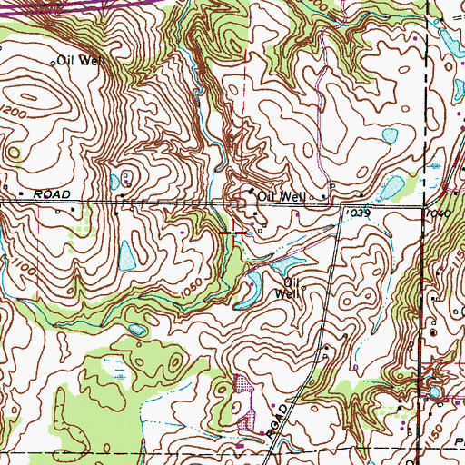Topographic Map of Allard Creek, OH