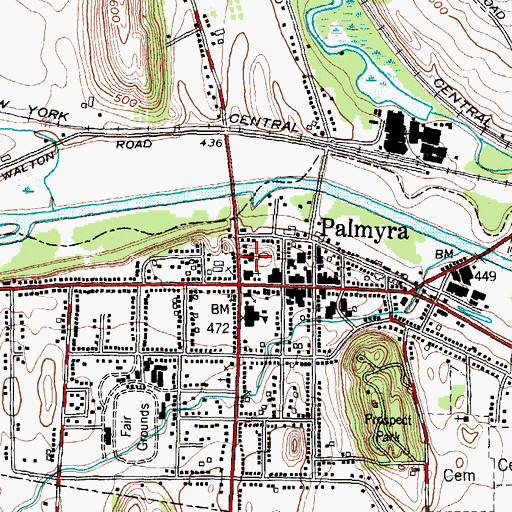 Topographic Map of Saint Anne's Roman Catholic Church, NY