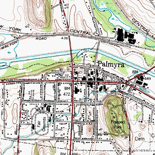 Topographic Map of Western Presbyterian Church, NY