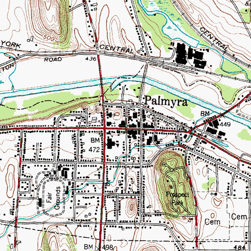 Topographic Map of Strand Theatre, NY
