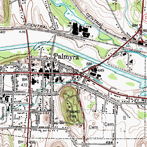 Topographic Map of Hotel Selden (historical), NY