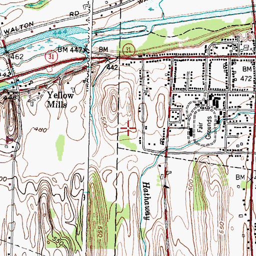 Topographic Map of Palmyra-Macedon High School, NY