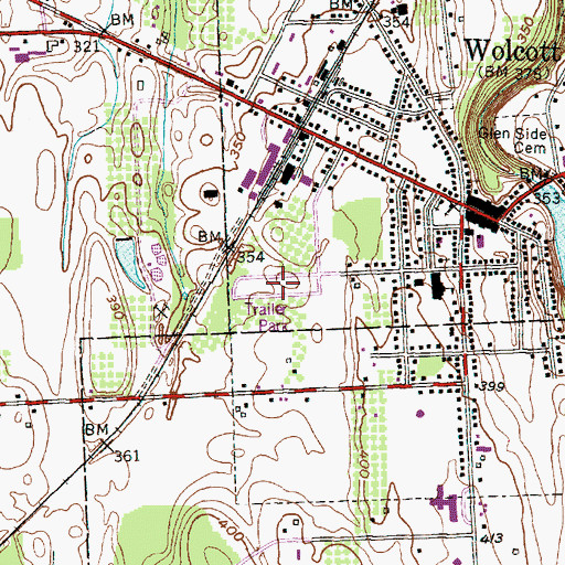 Topographic Map of Hickory Square, NY