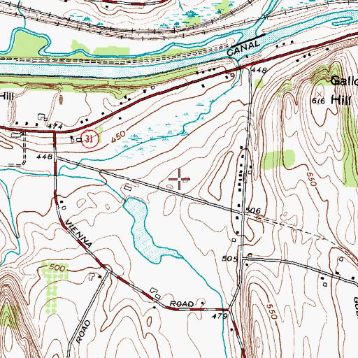 Topographic Map of Trolley Bed Road Park, NY