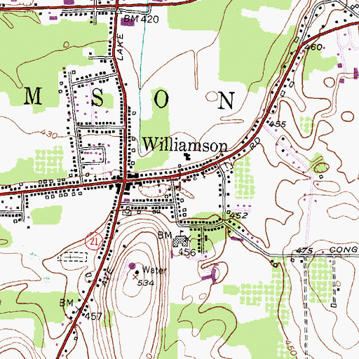 Topographic Map of Myra Shipley Garfield Memorial Building, NY