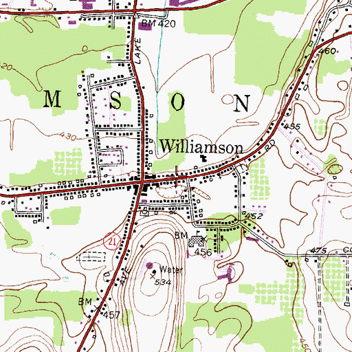 Topographic Map of First Methodist Church, NY