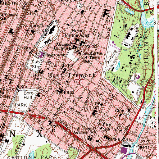 Topographic Map of Apollo Theatre (historical), NY