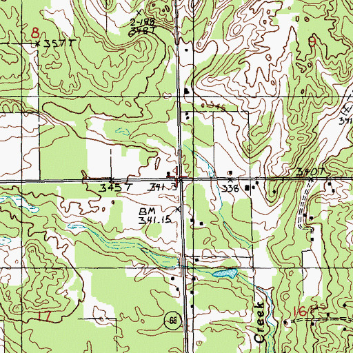 Topographic Map of Kaska Post Office (historical), MI