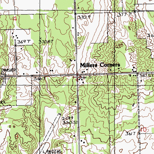 Topographic Map of Ivan Post Office (historical), MI