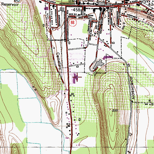 Topographic Map of Sodus Primary School, NY