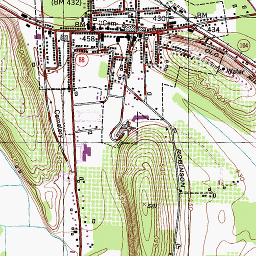 Topographic Map of Sodus Junior-Senior High School, NY