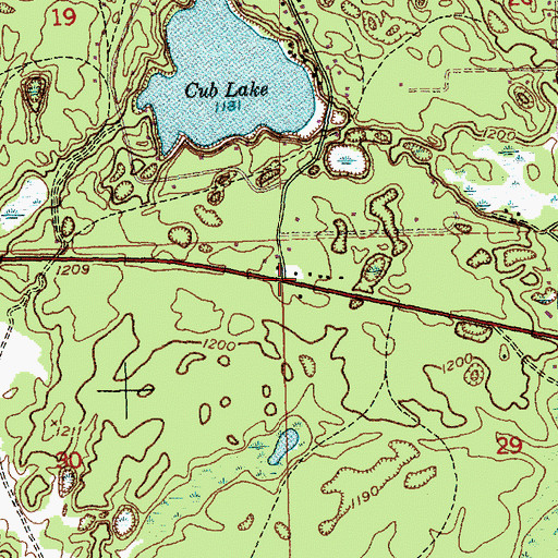 Topographic Map of Dowen Post Office (historical), MI