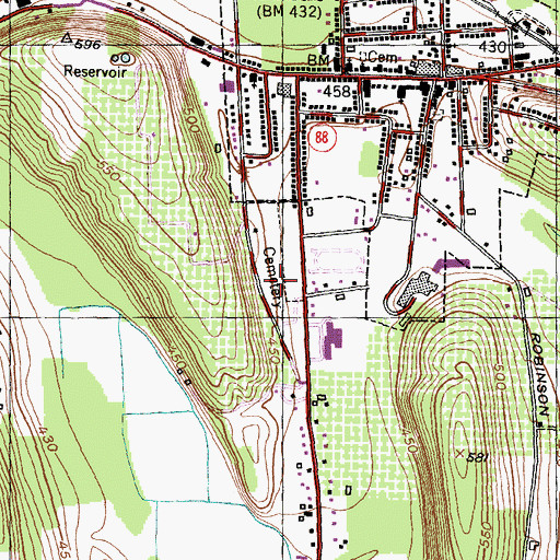 Topographic Map of Sodus Rural Cemetery, NY
