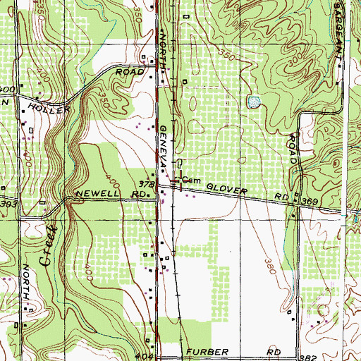 Topographic Map of Kitchen Burial Plot, NY