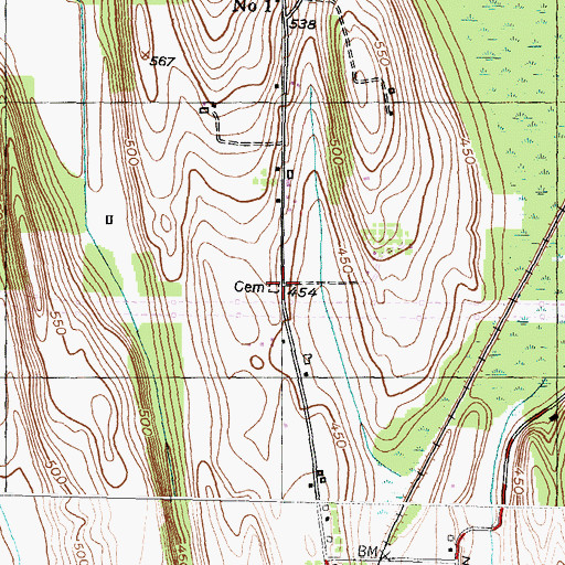 Topographic Map of Glerum Farm Cemetery, NY
