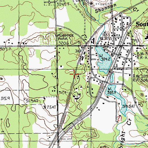 Topographic Map of Victory Baptist Church, MI