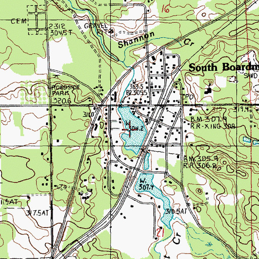 Topographic Map of Wellman Mill Pond, MI