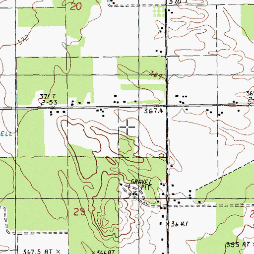 Topographic Map of Timber Wolf Golf Club, MI