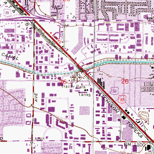 Topographic Map of Michigan Trailer Park, AZ