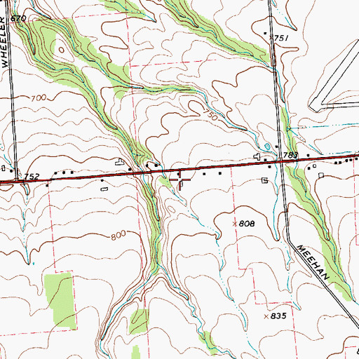 Topographic Map of School Number 3 (historical), NY