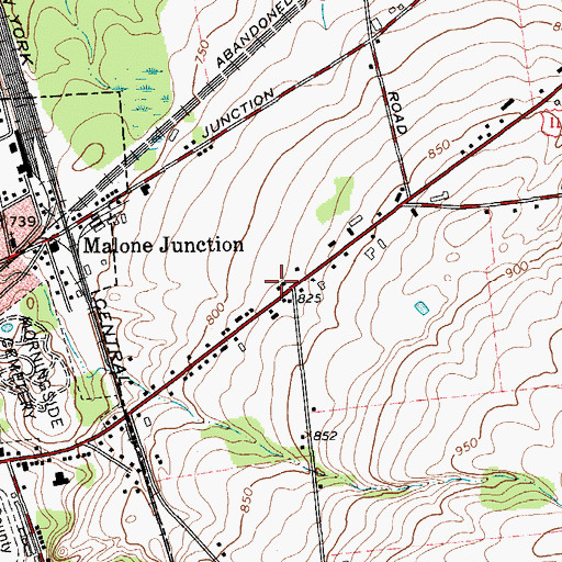 Topographic Map of School Number 2 (historical), NY