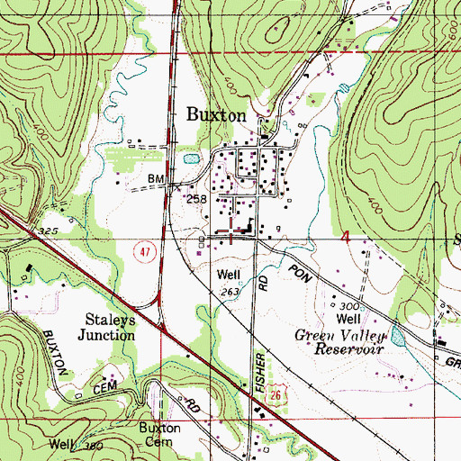 Topographic Map of Banks Christian Academy, OR