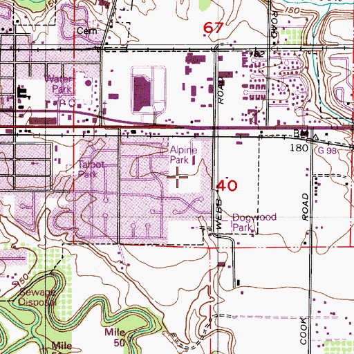Topographic Map of Free Orchards Elementary School, OR