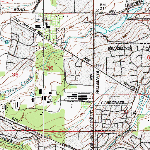 Topographic Map of Health and Science School, OR