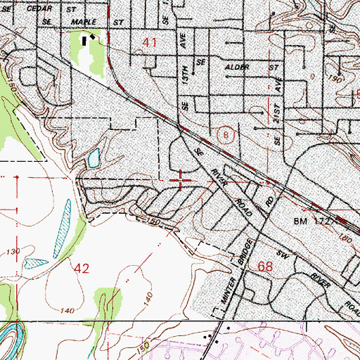 Topographic Map of Heritage Christian School, OR