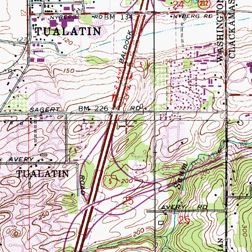Topographic Map of Horizon Christian Elementary School, OR