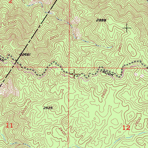Topographic Map of Sitton Peak Truck Trail, CA