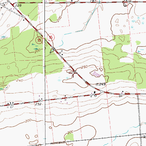 Topographic Map of School Number 2 (historical), NY