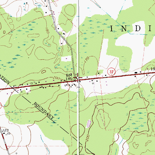 Topographic Map of School Number 7 (historical), NY