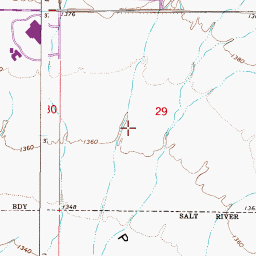 Topographic Map of Mission Monterey, AZ