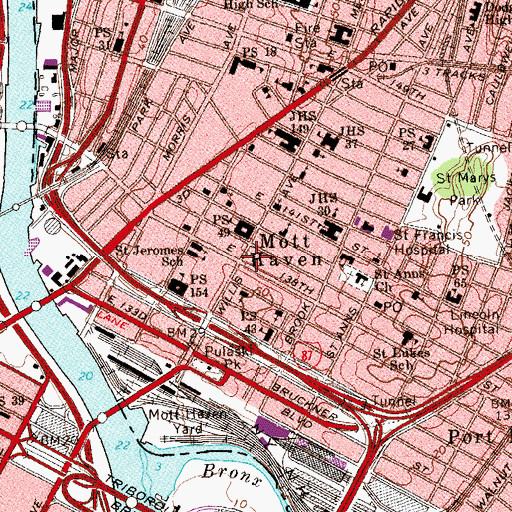 Topographic Map of Casino Theatre (historical), NY
