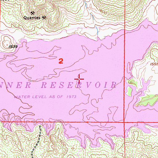 Topographic Map of Skinner Reservoir, CA