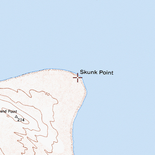 Topographic Map of Skunk Point, CA