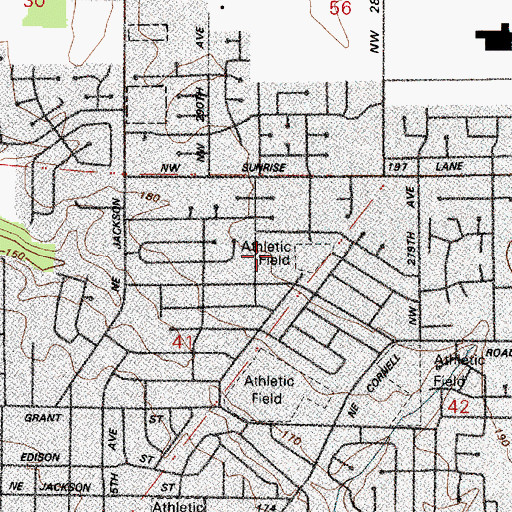 Topographic Map of Mooberry Elementary School, OR