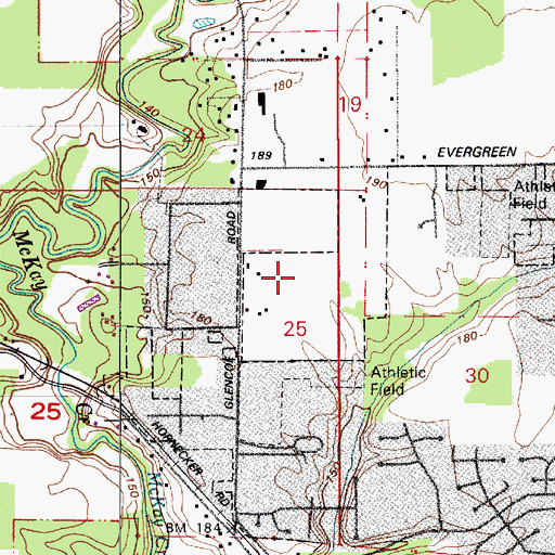 Topographic Map of Paul L Patterson Elementary School, OR